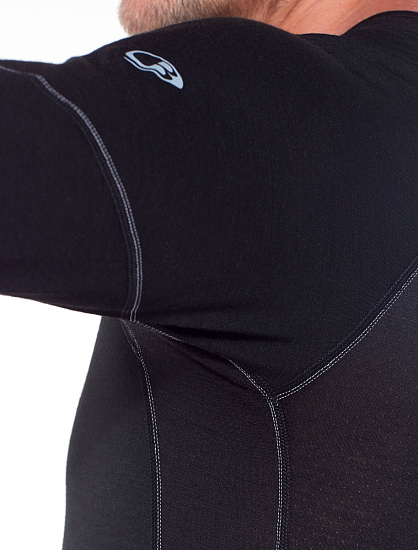 Футболка мужская Icebreaker 150 Zone LS Crewe Black/Mineral - Фото 6 большая