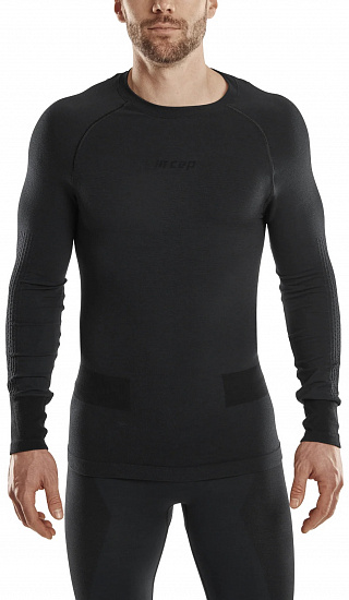 Лонгслив мужской CEP C85MM Merino Base Black Highlight - Фото 4 большая