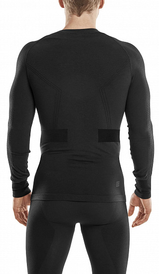 Лонгслив мужской CEP C85MM Merino Base Black Highlight - Фото 5 большая