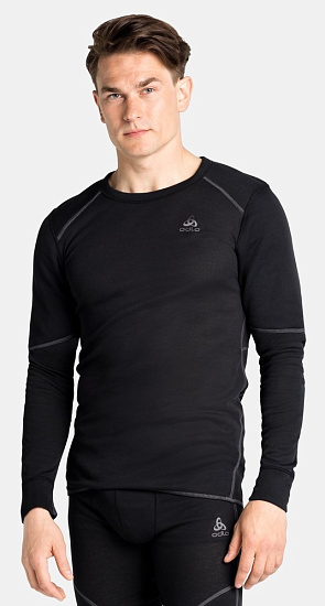 Лонгслив мужской Odlo Active X-Warm Eco Black - Фото 3 большая
