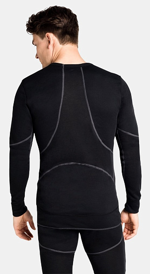 Лонгслив мужской Odlo Active X-Warm Eco Black - Фото 4 большая