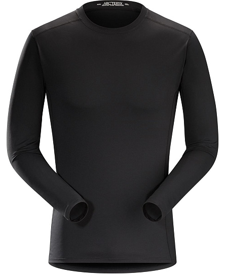 Футболка мужская Arcteryx Phase SL Crew LS Black - Фото 1 большая