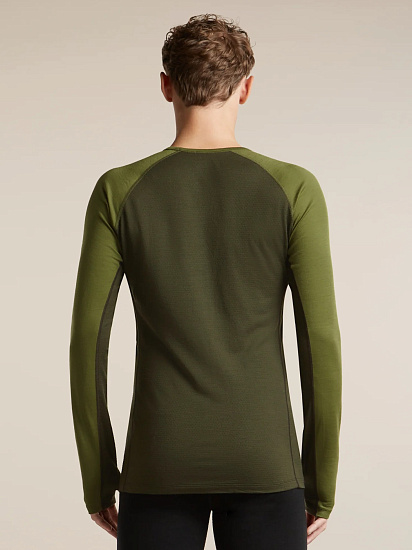 Лонгслив мужской Icebreaker ZoneKnit 200 Dk Loden/Sphagnum/Cb - Фото 4 большая