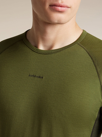 Лонгслив мужской Icebreaker ZoneKnit 200 Dk Loden/Sphagnum/Cb - Фото 7 большая