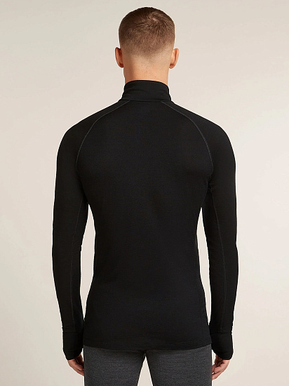 Лонгслив мужской Icebreaker 200 ZoneKnit Hz Black - Фото 3 большая
