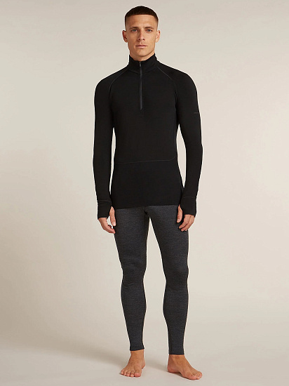 Лонгслив мужской Icebreaker 200 ZoneKnit Hz Black - Фото 4 большая