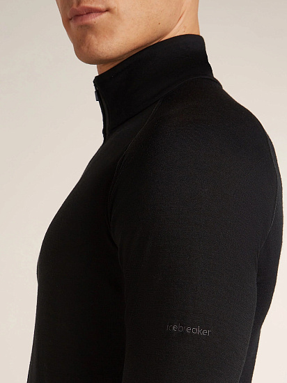 Лонгслив мужской Icebreaker 200 ZoneKnit Hz Black - Фото 10 большая