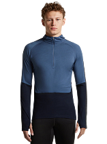 Лонгслив мужской Icebreaker 200 Oasis+ Hz Hood Midnight Navy/Dawn/Jet Hthr/Cb