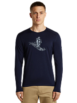 Лонгслив мужской Icebreaker 200 Oasis Sunrise Skyline Midnight Navy