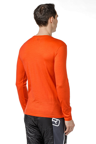 Футболка мужская Ortovox 145 Naked Sheep LS Crazy Orange - Фото 6 большая