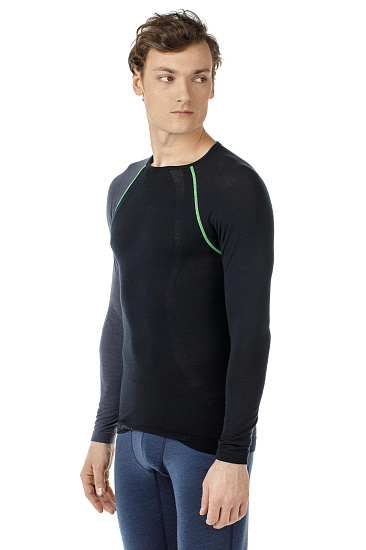 Футболка мужская Ortovox 120 Comp Light LS Black Raven - Фото 3 большая