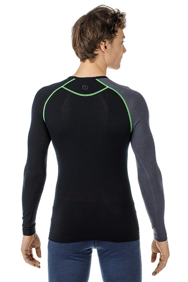 Футболка мужская Ortovox 120 Comp Light LS Black Raven - Фото 4 большая