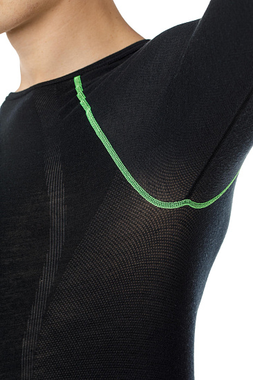 Футболка мужская Ortovox 120 Comp Light LS Black Raven - Фото 5 большая