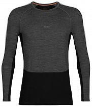 Лонгслив мужской Icebreaker ZoneKnit 200 Crewe JET Hthr/Blk/Metro