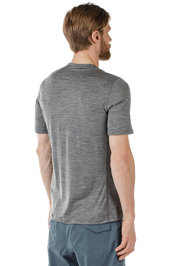 Футболка мужская Icebreaker 200 Oasis SS Crewe Gritstone Hthr - Фото 4 большая