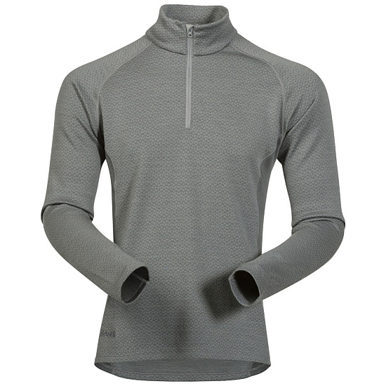 Футболка мужская Bergans Snoull Half Zip SolidLtGrey/SolidGrey - Фото 1 большая