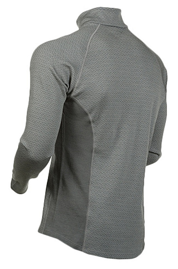 Футболка мужская Bergans Snoull Half Zip SolidLtGrey/SolidGrey - Фото 5 большая