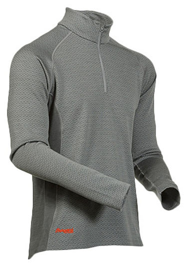 Футболка мужская Bergans Snoull Half Zip SolidLtGrey/SolidGrey - Фото 8 большая