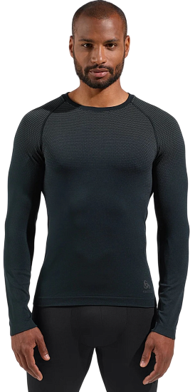 Лонгслив мужской Odlo Performance Light BL Top Crew Neck Black - Фото 7 большая