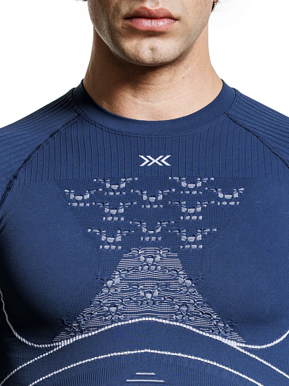 Лонгслив мужской X-Bionic Energy Accumulator 4.0 Marine/Optical White - Фото 3 большая