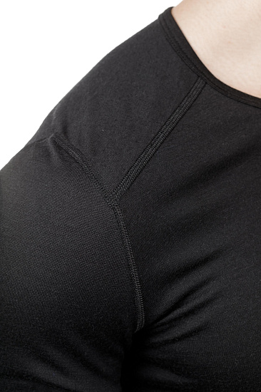 Футболка мужская Icebreaker 200 Oasis LS Crewe Black - Фото 6 большая