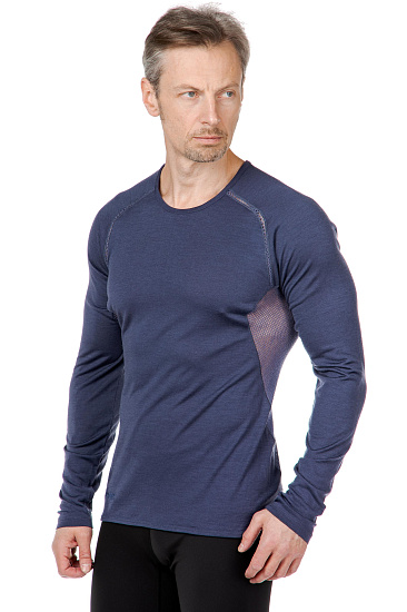 Футболка мужская Bergans Barlind NightBlue/DustyBlue - Фото 3 большая