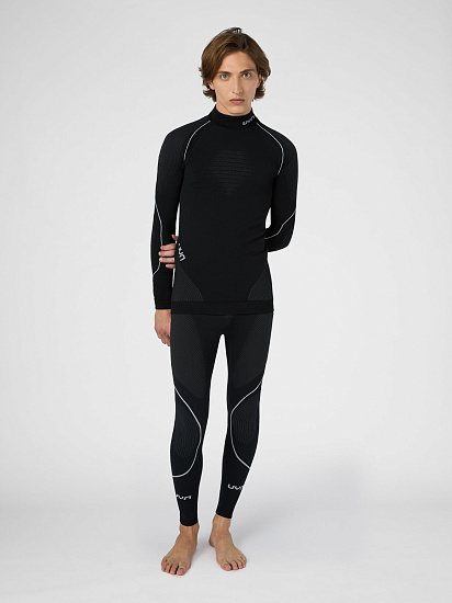 Футболка мужская UYN Evolutyon Uw Slturtle Neck Blackboard/ Anthracite/White - Фото 4 большая