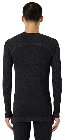 Лонгслив мужской UYN Cashmere Biotech Uw Ls  Grey Rock/Black - Фото 2 большая
