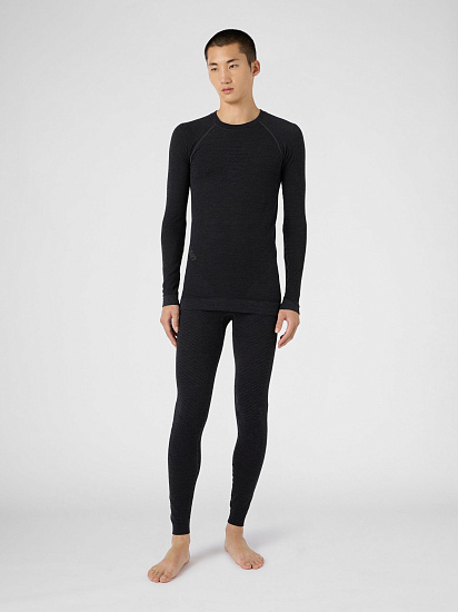 Лонгслив мужской UYN Cashmere Biotech Uw Ls  Grey Rock/Black - Фото 4 большая