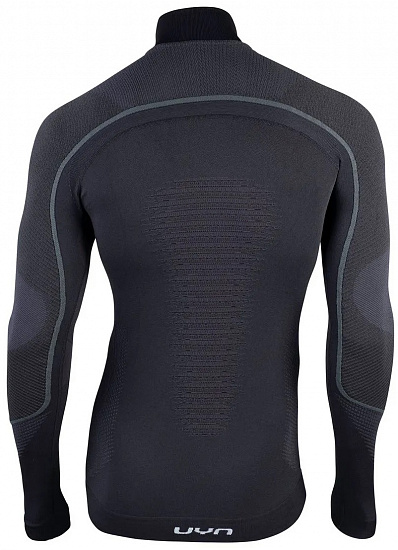 Лонгслив мужской UYN Ambityon Uw Sl Zip Up Turtle Neck Blackboard/Black/White - Фото 2 большая