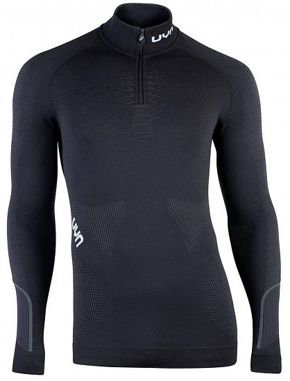 Лонгслив мужской UYN Ambityon Uw Sl Zip Up Turtle Neck Blackboard/Black/White - Фото 1 большая