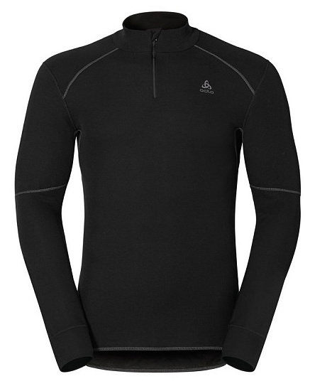 Футболка мужская Odlo X-Warm zip Black - Фото 1 большая