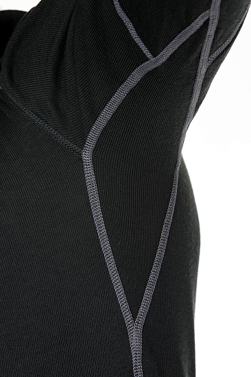 Футболка мужская Odlo X-Warm zip Black - Фото 3 большая