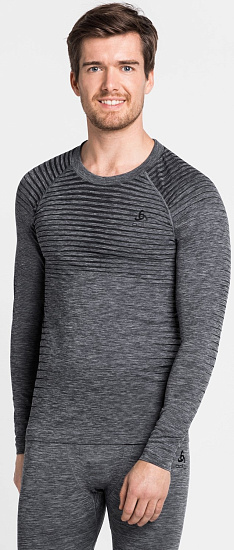 Футболка мужская Odlo Performance Light LS Серый Меланж - Фото 2 большая