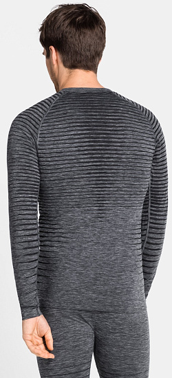 Футболка мужская Odlo Performance Light LS Серый Меланж - Фото 4 большая