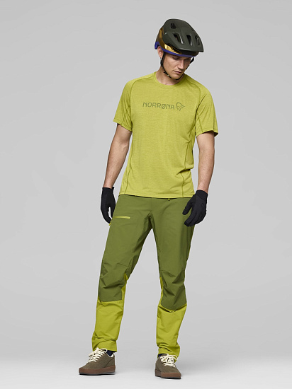 Футболка мужская Norrona Fjora Equaliser Lightweight Golden Lime - Фото 7 большая