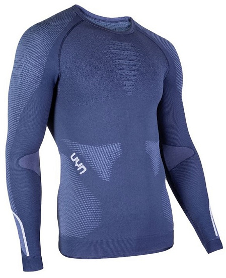 Лонгслив мужской UYN Ambityon Uw Lg_Sl Deep Blue/Avio/White - Фото 3 большая