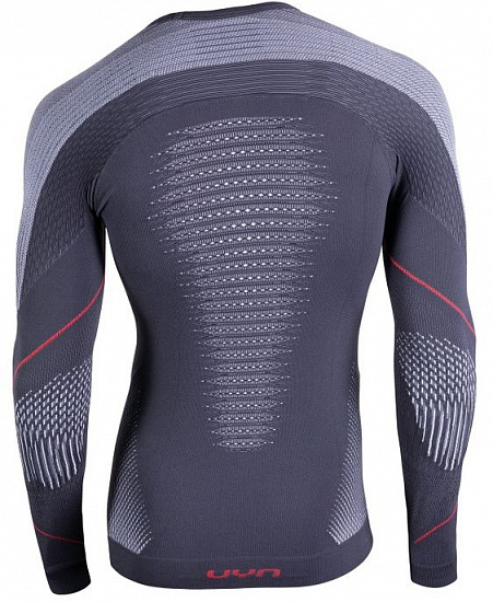Футболка мужская UYN Evolutyon Uw Lg_Sl Charcoal/White/Red - Фото 2 большая