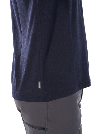 Футболка мужская Icebreaker Tech Lite LS Crewe Shear Midnight Navy - Фото 7 большая
