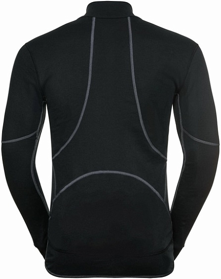 Лонгслив мужской Odlo Active X-Warm Eco Half Zip Black - Фото 2 большая