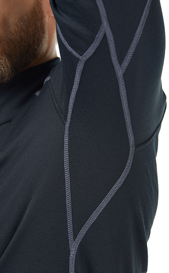 Лонгслив мужской Odlo Active X-Warm Eco Half Zip Black - Фото 8 большая