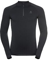 Пулон мужской Odlo Performance Warm Eco Half Zip Черный/Графитовый серый
