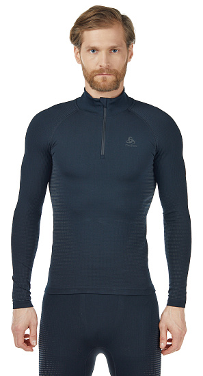 Пулон мужской Odlo Performance Warm Eco Черный/Графитовый серый - Фото 4 большая