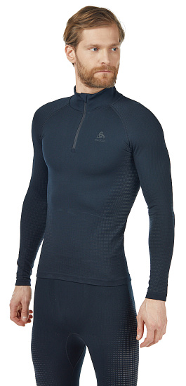 Пулон мужской Odlo Performance Warm Eco Черный/Графитовый серый - Фото 5 большая