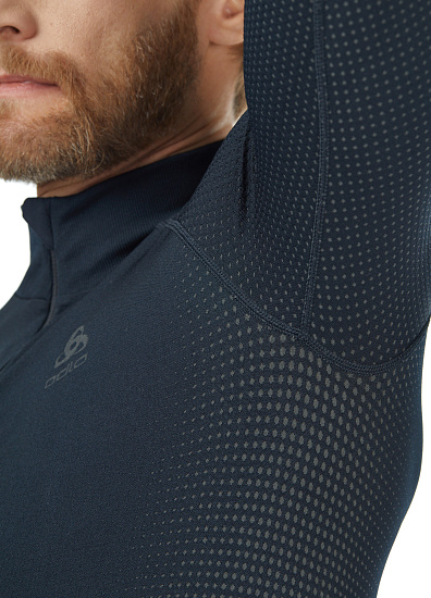 Пулон мужской Odlo Performance Warm Eco Черный/Графитовый серый - Фото 7 большая