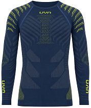 Лонгслив мужской UYN Resilyon Uw Round Neck Dark Blue/Yellow