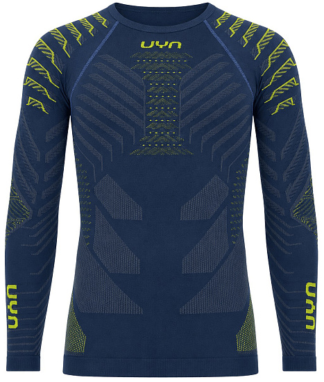 Лонгслив мужской UYN Resilyon Uw Round Neck Dark Blue/Yellow - Фото 1 большая