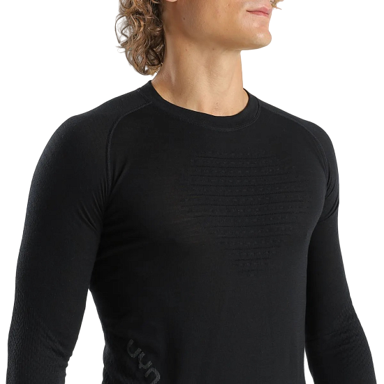 Лонгслив мужской UYN Fusyon Biotech Uw Shirt Long Sl Black - Фото 4 большая