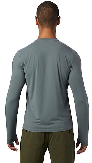 Футболка мужская Mountain Hardwear Crater Lake LS Серый - Фото 2 большая