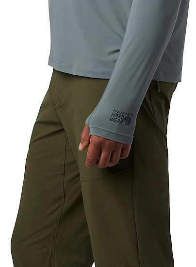 Футболка мужская Mountain Hardwear Crater Lake LS Серый - Фото 4 большая